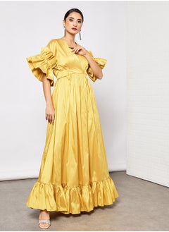 Buy Ruffle Sleeve Maxi Dress in Saudi Arabia