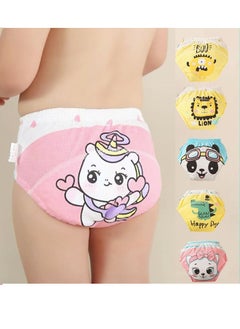 اشتري 5 Piece Potty Training Underwear, 6 Layers Breathable Cotton Absorbent Trainer Pants for Toddler Baby Boys Girls Waterproof في الامارات