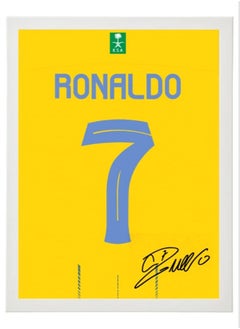 اشتري Cristiano Ronaldo Autographed Jersey - Framed Poster 50x40cm - CR7 -Football Memorabilia, Soccer Collectible, Gift for Fans في الامارات