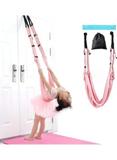 اشتري Aerial Yoga Strap, Fitness Strap Band for Waist Trainer Leg Stretching, Door Swing Adjustable Strap - Back Bend, Go Upside-Down For Yoga Practitioner Ballet Dancer Gymnastics Relieve في الامارات