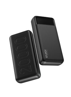 Buy Sturdy Powerbank PD20W With Digital Display 10000mAh and Type-C Cable Inside / Fast Charging / LED Display / Simultaneous Charging - Black in UAE