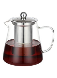 Buy Glass Teapot with Removable Stainless Steel Strainer and Lid TP305 - 1000ml in UAE