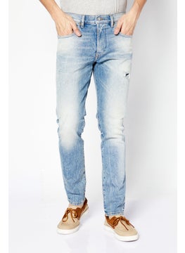 اشتري Men Slim Fit Wash Stretchable Denim, Blue في الامارات