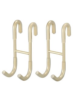 Buy 2 Pack Shower Door Hooks, 304 Stainless Steel Over Door Hooks, Towel Hooks for Bathroom Frameless Glass Shower Door 0.47"(12mm), Drilling-Free Hanger Shower Hooks, Gold in Saudi Arabia