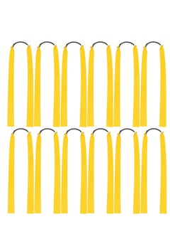 اشتري Flat Slingshot Rubber Bands, 12 Pcs 0.75mm Thickness Folding Yellow Flat Elastic Band, Replacement High Elastic Rubber, Latex Flat Rubber Bands for Slingshot Catapult في الامارات