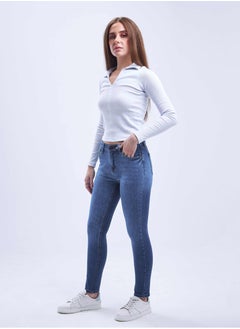 اشتري High-Waist Dark Washed Skinny Jeans. في السعودية