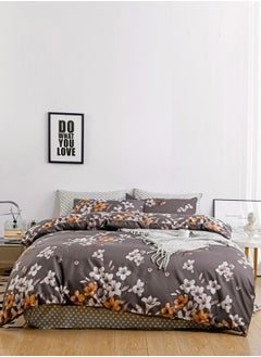 اشتري Floral Design Brown Color Various Sizes Without Filler Bedding Set في الامارات