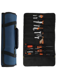 Buy 13 Pockets Tool Roll Wrench Roll Pouch, Tarp Wrench Roll Organizer, Portable Tool Pouch for Electrician, Plumber, Carpenter, or Mechanic in UAE