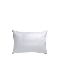 Buy Regency Cotton Sateen Stripe Pillow Cotton Blend, White 50 X 75Centimeter in UAE