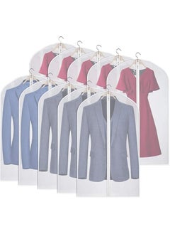 Buy Pack of 10 Hanging Garment Bags with Full Zipper Moisture proof and Dust proof Cover for Closet Clothes Storage Perfect for T Shirts Suits and Long Dresses in UAE