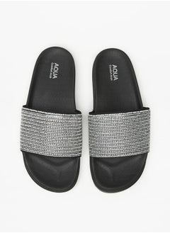 Buy Women's Embellished Slip-On Slides in Saudi Arabia