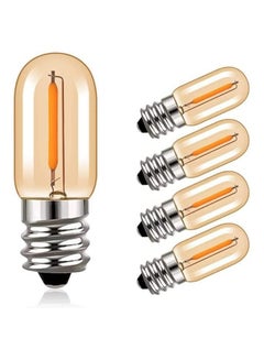 Buy E14 LED Light Bulbs, T16 0.6W Vintage Edison Screw Light Bulb Tubular Night Light Mini Bulb Warm White 2200K Amber Light Bulb for Sewing Machine Refrigerator, Non-dimmable (Mini 5Pcs) in UAE