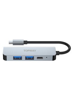 اشتري USB C Hub,4 In 1 Type C Adapter With 4K HDMI Port,1 USB 3.0 Port,1 USB 2.0 Port,1 PD Quick Charge Port في الامارات