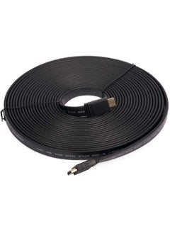 Buy Flat Hdmi Cable 1.4 Version 10Meter 1080P Black in Saudi Arabia