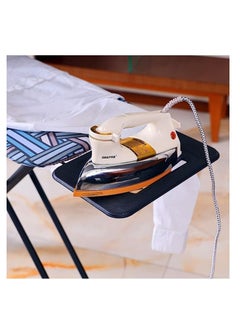 Buy High-Quality Foldable Portable Ironing Board With Steam Iron Rest Blue/White 110x34cm in UAE