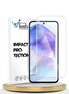 Buy Premium Series Curved Edges 9H 2.5D Tempered Glass Screen Protector For Samsung Galaxy A55 5G 2024 Clear in UAE