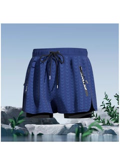 اشتري Fashionable Men's Double-Layer Quick Drying Beach Swimming Shorts في الامارات