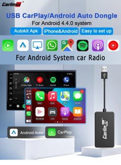 Buy New Upgrade CarlinKit Wireless Android Auto &CarPlay Wireless Adapter Car Multimedia Player USB Dongle For Android Car Radio in Saudi Arabia