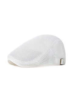 Buy Mesh Flat Cap Berets Breathable  Adjustable White in UAE