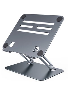 Buy Metal Laptop Stand Adjustable and Foldable Fully  Holder Fits All Computer Laptops and Tablets in Saudi Arabia