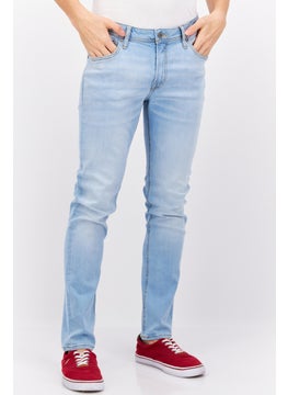 Buy Men Skinny Fit Washed Stretchable Jeans, Blue in UAE