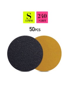 Buy 50pcs Self-adhesive Sandpaper Disk Replacement Pad Foot File Disc for Electric Rasp Files Callus Cuticle Hard Dead Skin Removal Pedicure Tools S 15MM #240GRIT in UAE