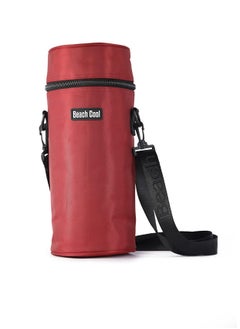 Buy Sports & Soda Bottle Bag Hot & Cold Insulated High Quality Material - Adjustable Strap - 1 Liter - Red in Egypt