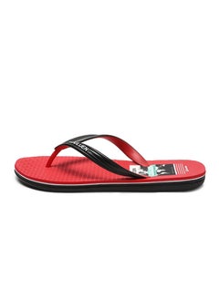 Buy Men's Summer Anti-Skid Beach Flip-flops Red in Saudi Arabia