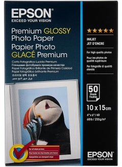 اشتري EPSON Premium Glossy Photo Paper - 10x15cm - 50 Sheets في الامارات