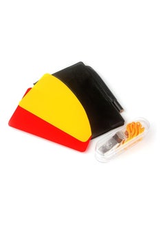 Buy Soccer Referee Card Set Red Card Yellow Card and Metal Referee Whistle in UAE