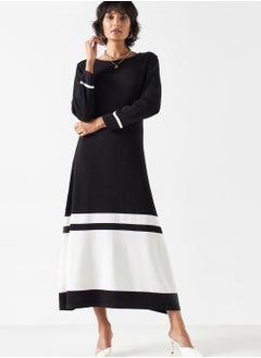 اشتري Colour Block Crew Neck Dress في السعودية