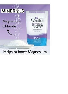 Buy Westlab Restoring Magnesium Bath Flakes with 100% Natural Mineral Salts, Helps Calm Relax Mind & Body - 1kg in UAE