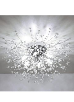 اشتري 6 Head Silver Dandelion Crystal Ceiling Lamp G9 LED 3000K Living Room Bedroom Dining Room Lamps في الامارات