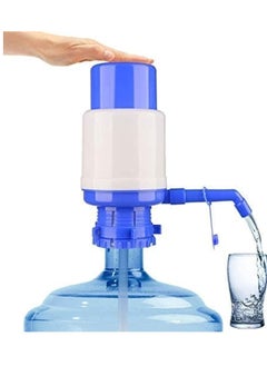 Buy Water Bottles Pump Blue Manual Hand Pressure Drinking Fountain Pressure Pump Water Press Pump with an Extra Short Tube and Cap Fits Most 2-6 Gallon Water Coolers in UAE