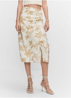 Buy Printed Wrap Midi Skirt in Saudi Arabia