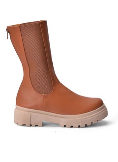 Buy Lifestylesh G-20 Boot mid calf Leather 2 elastic by zippers -Havan in Egypt