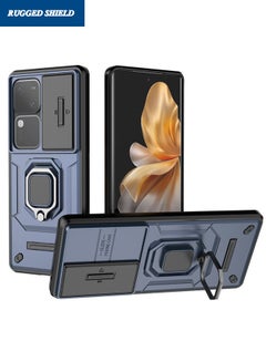 Buy VIVO V30 5G Case, Vivo V30 Case with Slide Camera Cover, Military Grade Heavy Duty Shockproof Phone Case Cover with Kickstand for VIVO V30 5G, Blue in Saudi Arabia