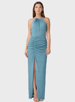 Buy Front Slit Ruched Detail Dress in UAE