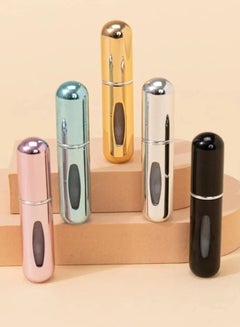Buy 5-Piece Portable Mini Refillable Spray Bottle, Travel Perfume Bottle, Mini Refillable Empty Spray Bottle in Saudi Arabia