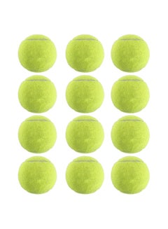 اشتري Tennis Balls,12 Pack Advanced Training Tennis Balls Practice Balls, Reusable and Sturdy Pressureless Tennis Balls, Ideal for Practice, Training, Teaching and All Court Types في السعودية