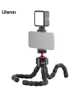 Buy Ulanzi Smartphone Filmmaking Kit Multi-functional Phone Vlog Kit with Octopus Tripod Stand + 5500K Mini LED Video Light + Phone Holder with Cold Shoe Mount for Vlog Live Streaming Video Conference in Saudi Arabia