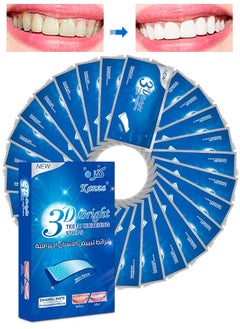 Buy 56 Pcs 28 Pairs 3D Bright Teeth Whitening Strips Safe Formula 100% Genuine Branded PAP+ Teeth Whitening Strips 28 Treatments Professional Teeth Whitener for Teeth Enamel & Stains Removal | Unisex in UAE