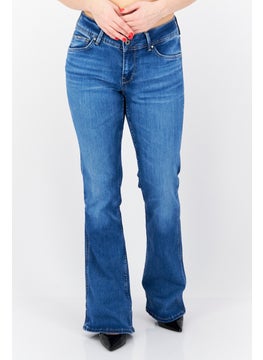 اشتري Women Straight Plain Non-Stretchable Jeans, Blue في الامارات