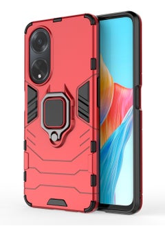 Buy OPPO A98 5G Case Cover with Bracket, Kickstand Shell Back Cover Scratch-Resistant Shock-Absorbing Protector Accessories Kickstand Stand Magnetic Car Ring Holder Protection in UAE