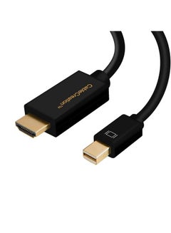 اشتري Active Mini Dp To Hdmi Cable 6Ft Mini Displayport (Dp1.2 Thunderbolt) To Hdmi 4K X 2K & 3D Audio Video Eyefinity Multi Screen Compatible With Macbook Pro Imac 1.8 M Black في السعودية