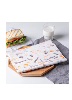 Buy Baking Food Packaging Paper Wax Paper Food Grade Grease Paper Food Wrappers Wrapping Paper For Bread Sandwich Burger Fries Oil Paper Baking Tools Disposable Candy Baking Oil-Proof Package Paper 100 Pc in UAE