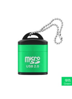 Buy Mobile phone memory card TF card reader Mini small car audio USB card reader Green in Saudi Arabia