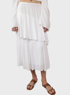 اشتري High Waist Tiered Midi Skirt في السعودية