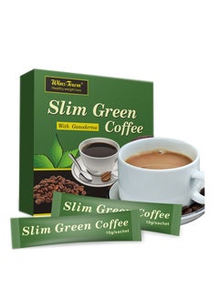 Buy Light green slimming Ganoderma lucidum coffee, a cup before meals to achieve weight loss, a box of 18 sticks in Saudi Arabia