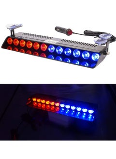 اشتري Led Strobe Emergency Warning Light, Red Blue Led Suction Cup Dashboard Interior Roof Windshield Dashboard Safety Warning Hazard Light With Suction Cup For Car Vehicle Boat SUV Firefighter Fog DC 12V في الامارات